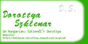 dorottya szklenar business card